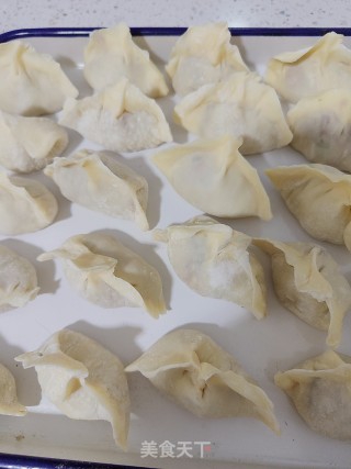 喷鼻菇猪肉馅饺子的做法步调：13
