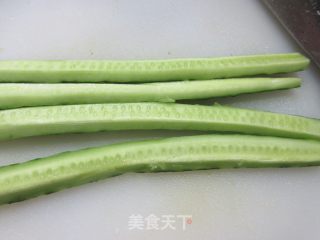 皋比青瓜炒豆腐的做法步调：3
