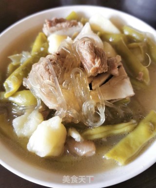 龙牙豆扇骨炖粉条的做法步调：11