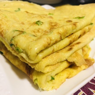 快脚早饭喷鼻葱蛋饼的做法步调：10