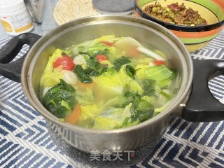 安康蔬菜油条汤的做法步调：8