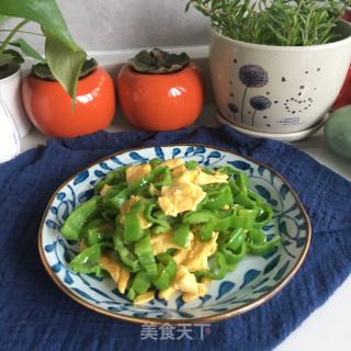 鸡蛋炒青椒的做法步调：6