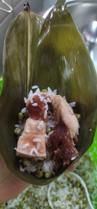 绿豆肉粽的做法步调：5