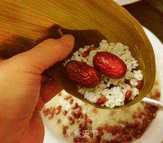 白枣白豆糯米粽子的做法步调：6