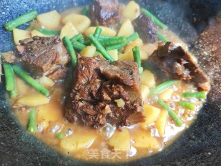 豆角土豆烩排骨的做法步调：9