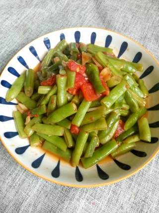 西白柿炒豆角的做法步调：7