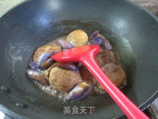 茄子烧圆素鸡的做法步调：12