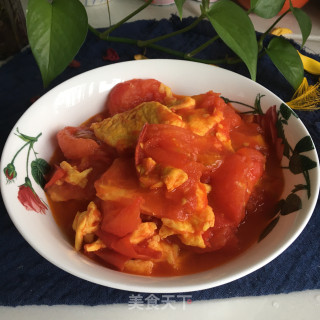 西白柿炒鸡蛋的做法步调：8