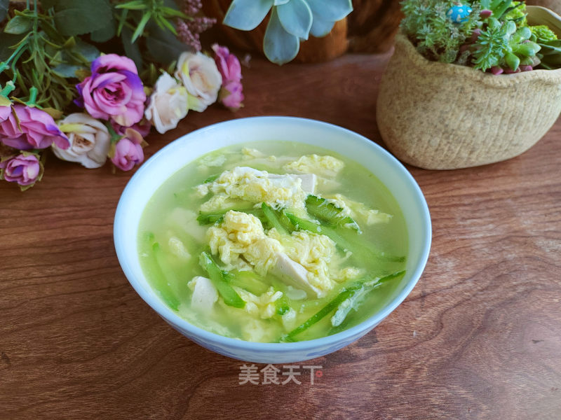 黄瓜丝豆腐鸡蛋汤的做法