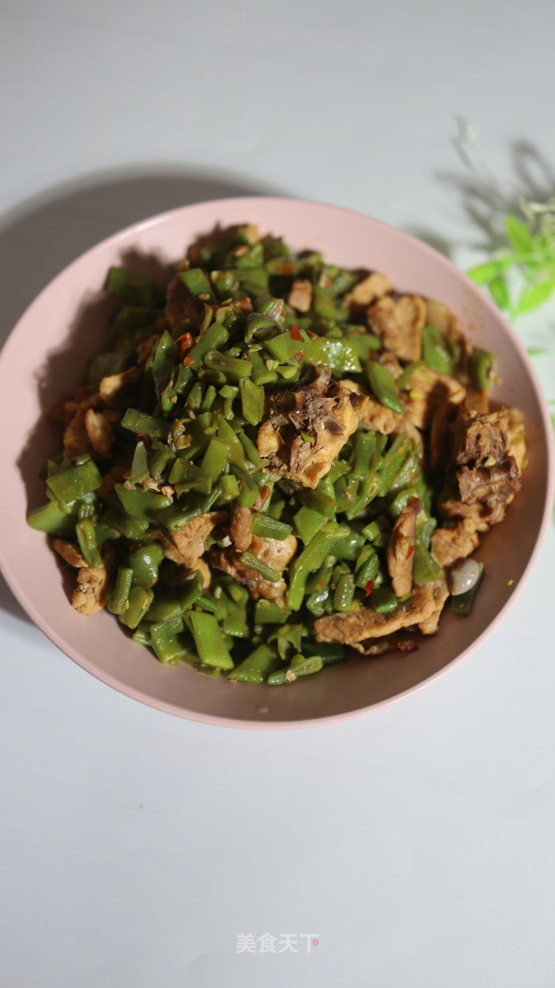 肉片炒四时豆的做法