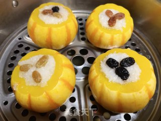 太阳瓜蒸糯米饭的做法步调：8