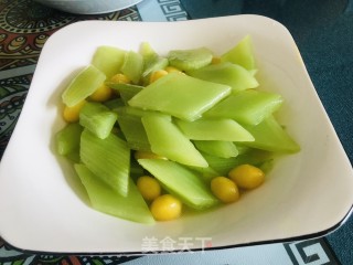 莴笋炒银杏果的做法步调：13