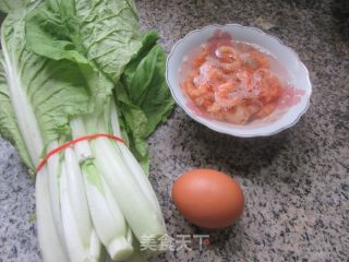 鸡蛋开洋炒毛毛菜的做法步调：1