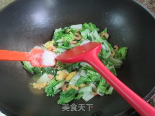鸡蛋开洋炒毛毛菜的做法步调：8
