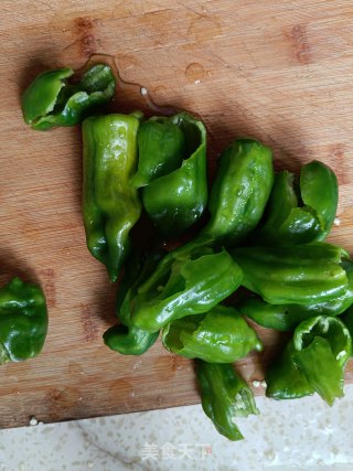 青椒绿芽菜的做法步调：5