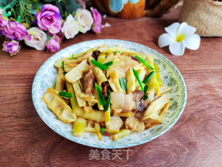 小竹笋炒回锅肉的做法步伐
：9