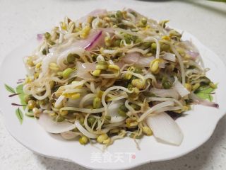 绿芽菜炒洋葱的做法步调：4