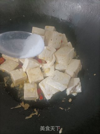 韭菜豆腐的做法步调：8