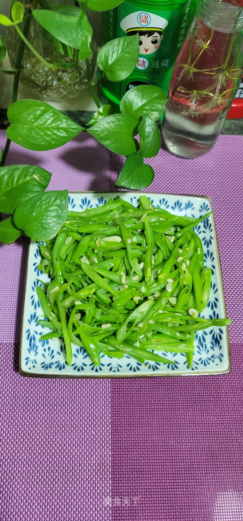 浑炒四时豆丝的做法