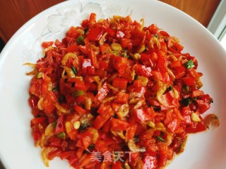 虾皮炒辣椒终的做法步调：9