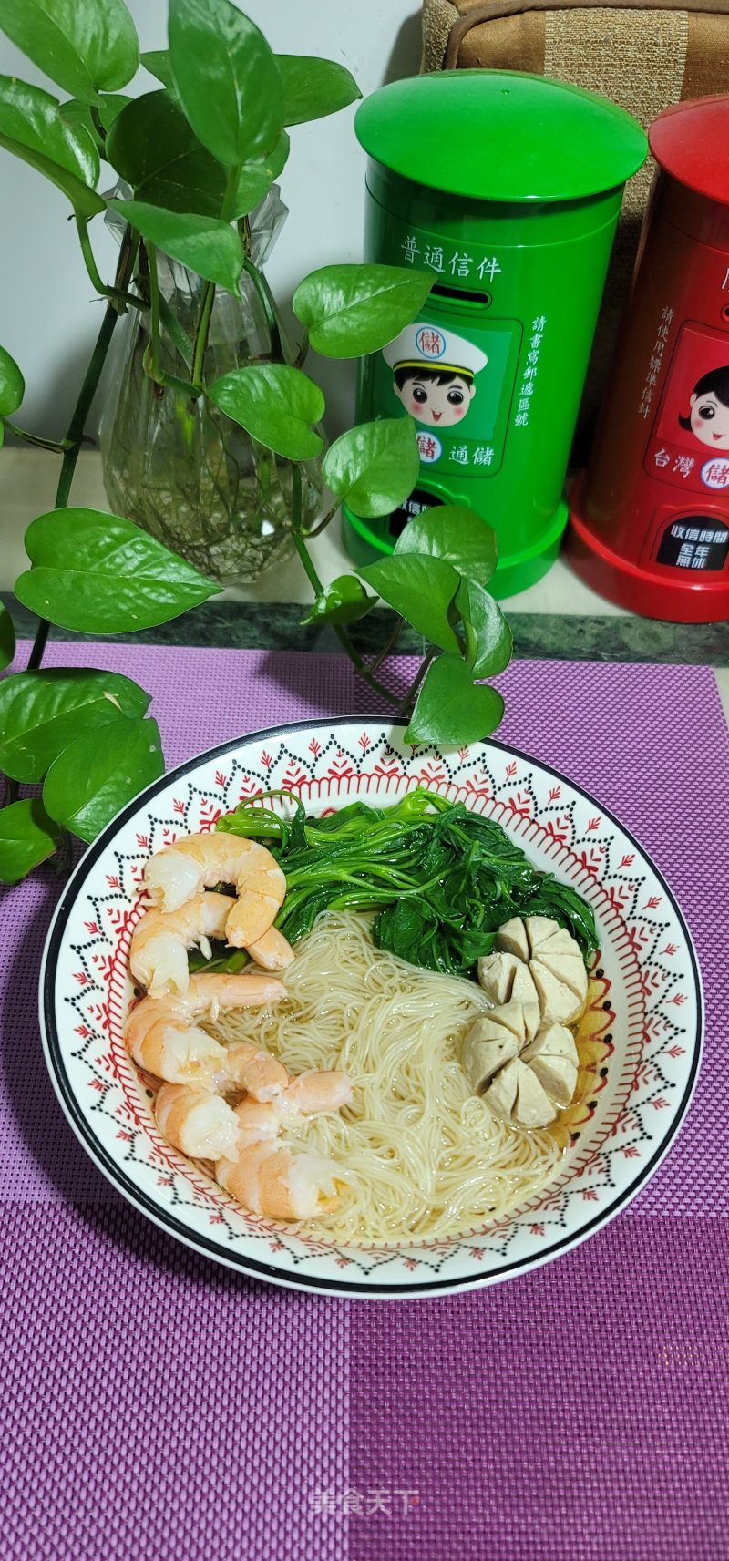 肉丸陈虾煮里线的做法