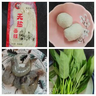 肉丸陈虾煮里线的做法步调：1