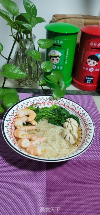 肉丸陈虾煮里线的做法步调：11