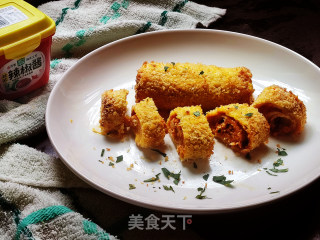 鸡胸肉吐司卷的做法步调：16