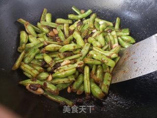 豆豉四时豆的做法步调：4