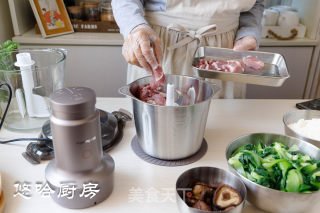 喷鼻菇油菜肉包子的做法步调：4