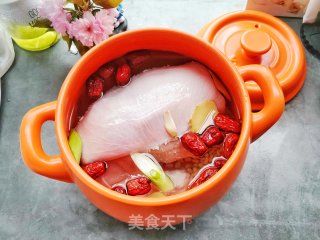 沙锅版猪肚包鸡的做法步调：8