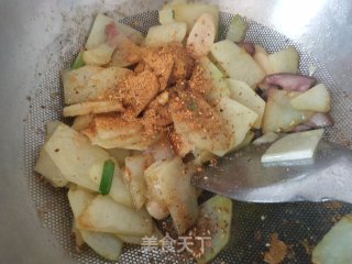 烧烤料猪头肉土豆片的做法步调：6