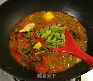 番茄鸡蛋炒豇豆的做法步调：8
