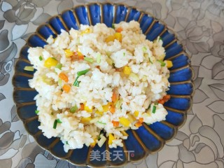 三丁炒米饭的做法步调：11