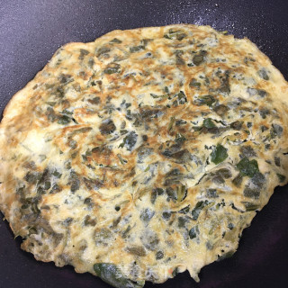 下钙菜煎鸡蛋的做法步调：8