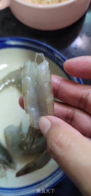 虾仁青菜燕麦粥的做法步调：3