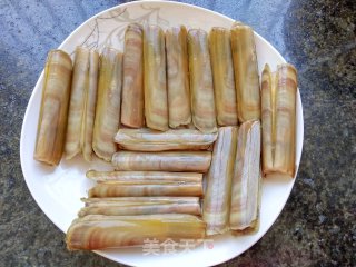 葱油竹蛏的做法步调：1