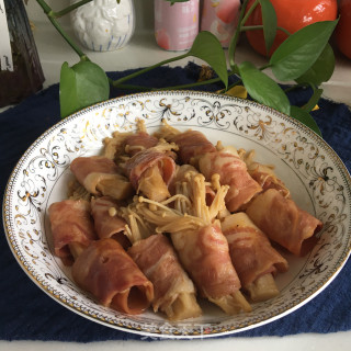 培根金针菇卷的做法步调：6