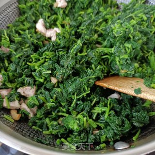 家苋菜肉丁包的做法步调：13