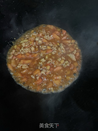 番茄肉酱拌里的做法步调：6