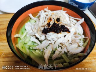 黄瓜玉米拌鸡胸肉的做法步调：3