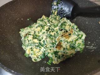 韭菜煎蛋的做法步调：6