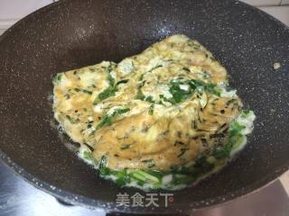 韭菜煎蛋的做法步调：5