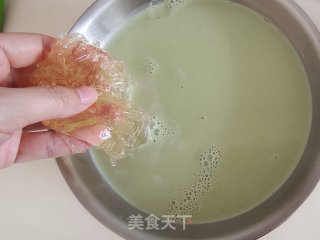 免烤箱的抹茶白豆布丁！的做法步调：4