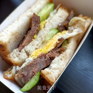 牛肉黄瓜三明治的做法步调：11