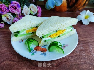 黄瓜鸡蛋三明治的做法步调：9