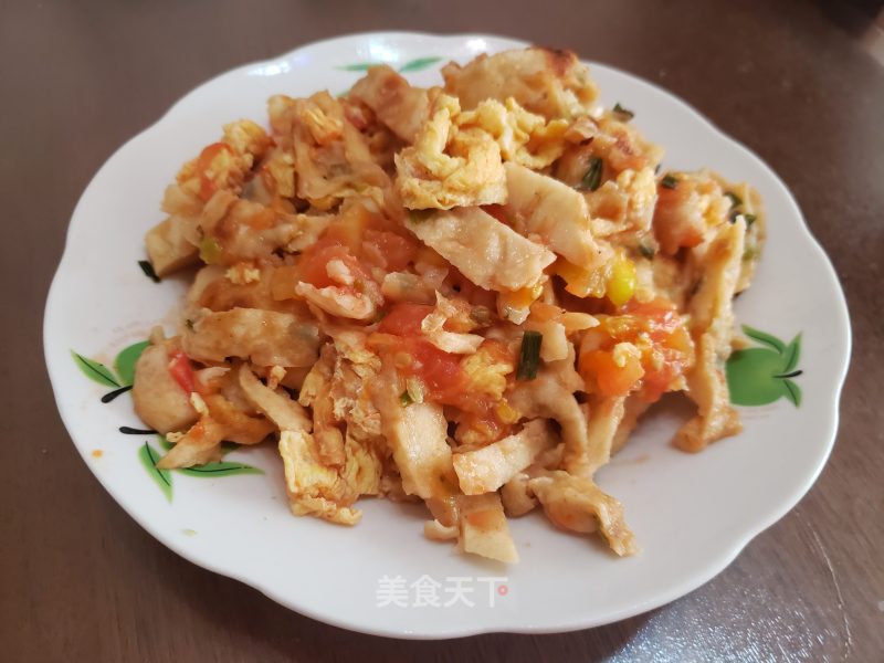 西白柿鸡蛋炒饼的做法