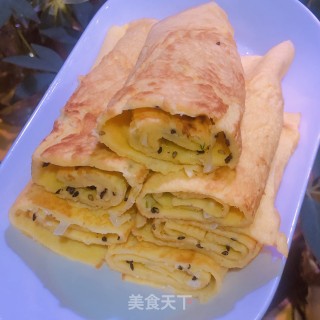 葱花蛋饼的做法步调：11