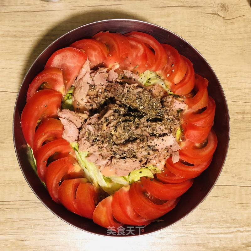 金枪鱼蔬菜沙推的做法