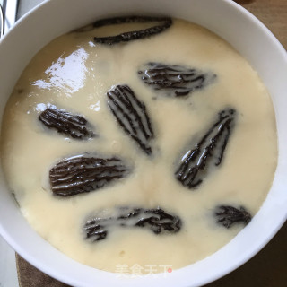 羊肚菌火蒸蛋的做法步调：8